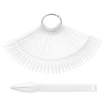 5 Stück Nagelfarbkarte, Nagel-Anzeigetafel, White 40-color Pointed Card, Natural 40-color Pointed Card, Transparent 40-color Pointed Card, Transparent Bamboo, Natural Bamboo