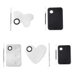 3-teilige Nagel-Make-up-Palette aus Edelstahl mit Toning-Stick, Butterfly, Heart With Hole, Master 3 Hole, Black Large, Black Small – Bild 6