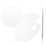 5 Stück transparente Acryl-Make-up-Maniküre-Palette mit Farbstift, Elliptical Plate+Stick, Round Plate+Stick, Love Plate+Stick, Half-ring Plate+Stick, Square Plate+Stick – Bild 2