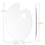 5 Stück transparente Acryl-Make-up-Maniküre-Palette mit Farbstift, Elliptical Plate+Stick, Round Plate+Stick, Love Plate+Stick, Half-ring Plate+Stick, Square Plate+Stick – Bild 3