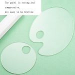 5 Stück transparente Acryl-Make-up-Maniküre-Palette mit Farbstift, Elliptical Plate+Stick, Round Plate+Stick, Love Plate+Stick, Half-ring Plate+Stick, Square Plate+Stick – Bild 4