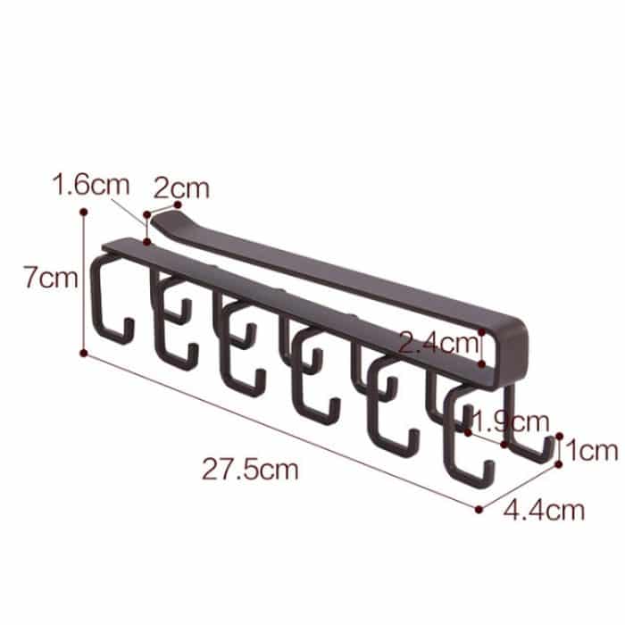 Lochfreier hängender Getränkehalter, Clip-Typ, zweireihiger Hakenrahmen, Clip-type Hook Frame – Bild 3