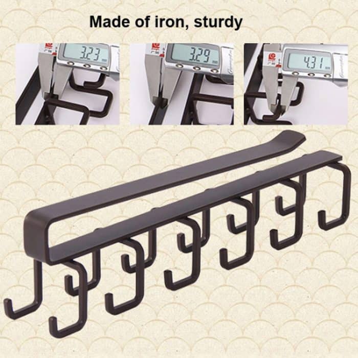 Lochfreier hängender Getränkehalter, Clip-Typ, zweireihiger Hakenrahmen, Clip-type Hook Frame – Bild 6