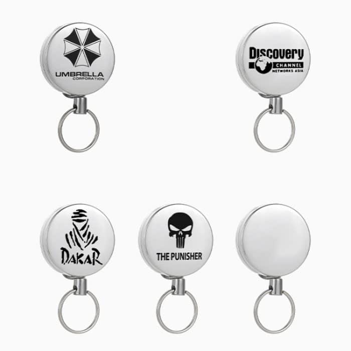 3 Stück hochelastischer, teleskopischer Stahldraht-Anti-Verlust- und Diebstahlschutz-Schlüsselanhänger – Bild 2