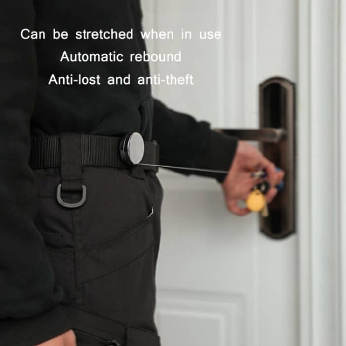 3 Stück hochelastischer, teleskopischer Stahldraht-Anti-Verlust- und Diebstahlschutz-Schlüsselanhänger – Bild 4