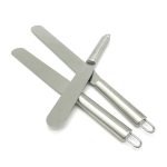 2 Stück Edelstahl Gerade Spatel Cremeschaber – Bild 3