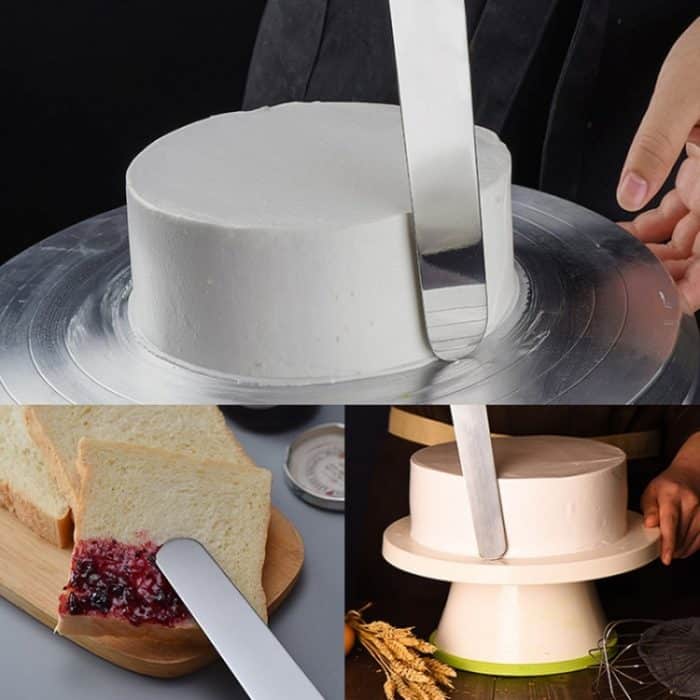 2 Stück Edelstahl Gerade Spatel Cremeschaber – Bild 7