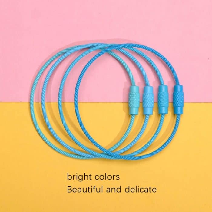 20 Stück bunt lackiertes Stahldrahtseil, Auto-Schlüsselanhänger, DIY-Zubehör, Car Key Ring – Bild 4