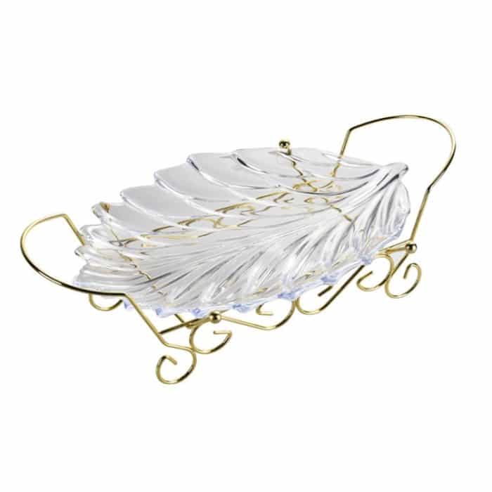 Obsttablett und Regal in Blattform aus Acryl, Stil:, Dish (Transparent), Dish (Blue), Dish (Amber), Dish (Purple), Shelf (Golden), Shelf (Black) – Bild 4