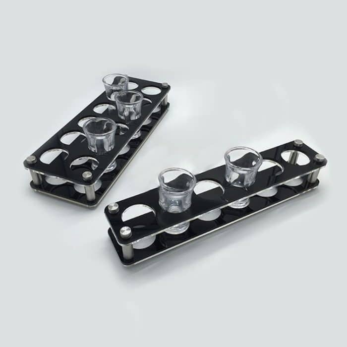 Weinglashalter aus Acryl mit rundem Loch, 6 Grids, 12 Grids – Bild 4