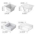 2 Stück geometrischer Snackteller, Small Quartet (White), Small Quartet (Transparent), Big Quartet (White), Big Quartet (Transparent), Hexagonal (Transparent), Quadrilateral (Transparent), Rectangular (Transparent) – Bild 3