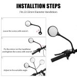 1 Paar Fahrradschlauch-Einstellung, konvexer Rückspiegel mit großem Bildschirm, Rearview Mirror – Bild 4