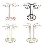 Schmiedeeiserner Rotweinglashalter, Dekanterständer, Kelchhalter, Rose Gold, Cylinder, Semi-mug, Triangle – Bild 2