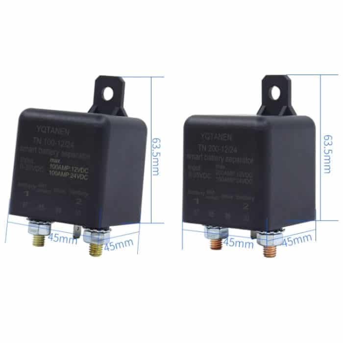 YQTANEN Kleinvolumiger, breiter Spannungs-Doppelbatterie-Isolator, Strom:, 100A, 200A – Bild 3