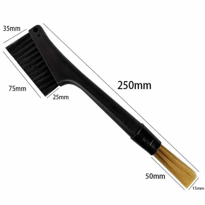 2 Stück KFS-04 Doppelseitige Reinigungsbürste für Kaffeemaschinen mit weichen Borsten, Double-ended Brush – Bild 2