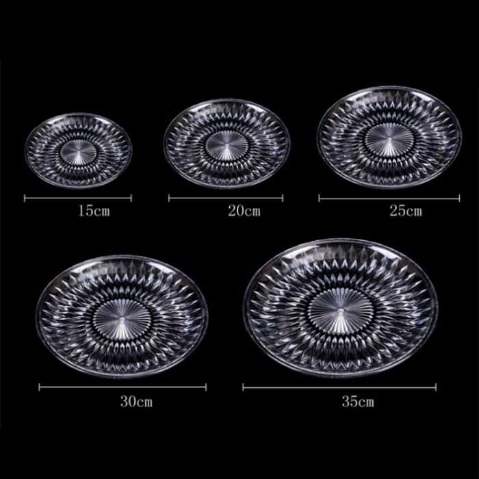 5 Stück Acryl runde transparente Obstschale, Durchmesser:, 20cm, 25cm, 30cm – Bild 3
