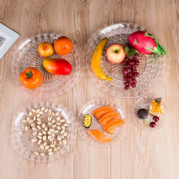 5 Stück Acryl runde transparente Obstschale, Durchmesser:, 20cm, 25cm, 30cm – Bild 6