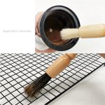2 Stück Kaffee-Mahlbürste mit Holzgriff, Grillbürste, Schweineborsten-Reinigungsbürste, Wooden Handle Brush(White), Wooden Handle Brush(Floral) – Bild 5