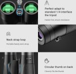 APEXEL 10x42 Festfokus-Fernglas Autofokus-Teleskop, APL-RB10X42A – Bild 7