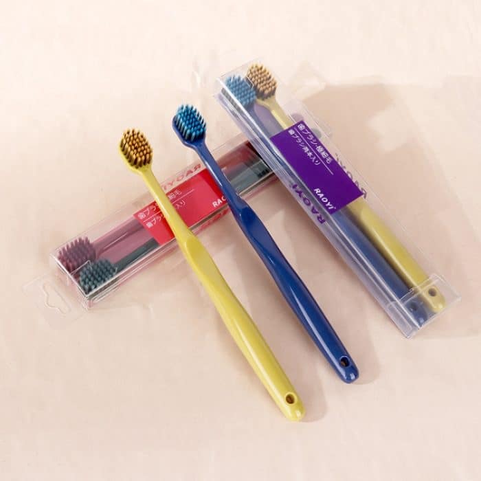 2 Sets RAOYI Breitbild-Zahnbürste aus weicher Bambuskohle für den Heimgebrauch für Erwachsene – Bild 3