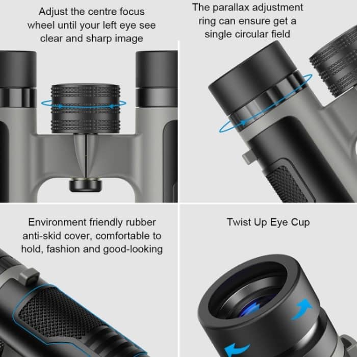 APEXEL 10 x 25 Fernglas BAK4 Prisma-Zoom-Teleskop für Vogelbeobachtung, Jagd, Wandern, APL-RB10X25 – Bild 6