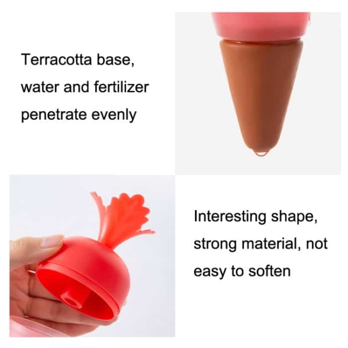 2 Stück karottenförmiges automatisches Blumenbewässerungsgerät Sickergerät, 2 PCS Carrot-shaped Blue, 2 PCS Carrot-shaped Green – Bild 3