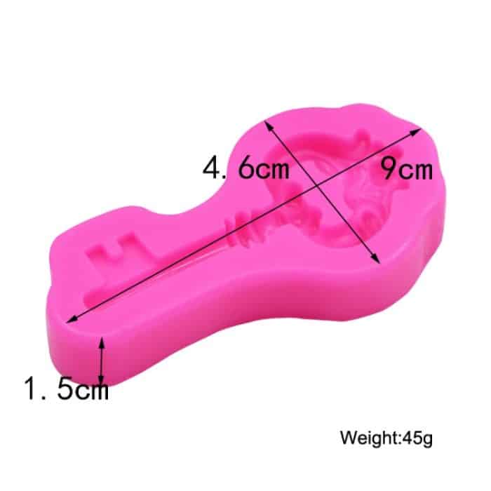 2 Stück Retro-Schlüssel-Fondant-Kuchen-Schokoladen-Silikonform, Retro Key – Bild 4