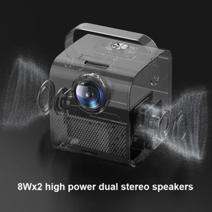 Q3 4K-Mobiltelefonprojektor Home Office Integrierter Projektor, EU-Stecker, Version:, Multimedia Version, Same Screen Version, Smart Version, English Android Version – Bild 6