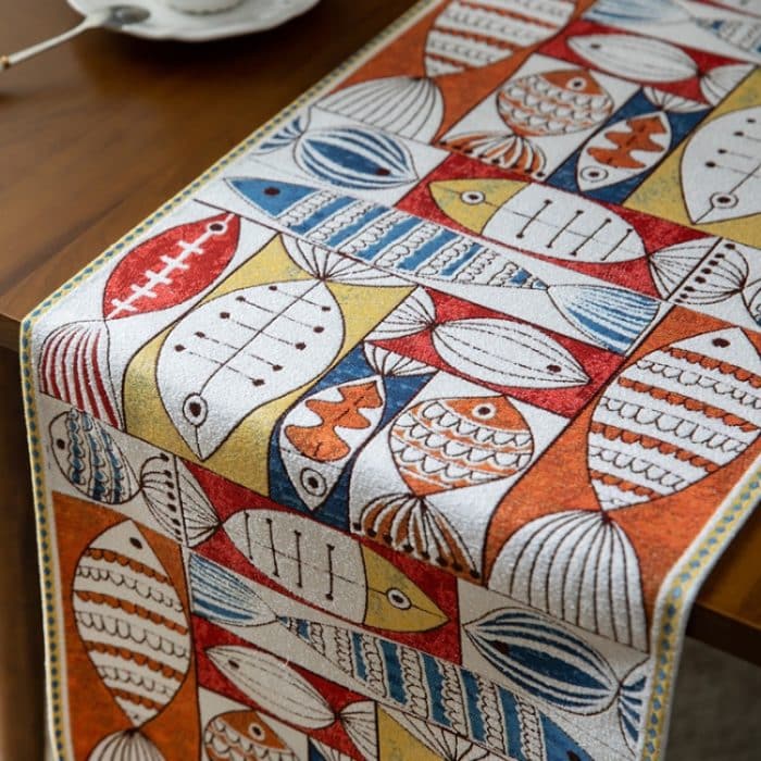 Home Tischläufer aus Chenille-Polyester mit Quasten, 33x140cm, 33x160cm, 33x180cm, 33x200cm, 33x220cm, 33x260cm, 33x300cm, 33x240cm – Bild 3