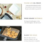3 Stück Air Fryer Liner Backöl absorbierendes, ölbeständiges Papierfach – Bild 4