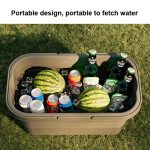 Camping-Wassertragekorb, Picknickkorb, Outdoor-Faltbox, kann als Tisch verwendet werden – Bild 5