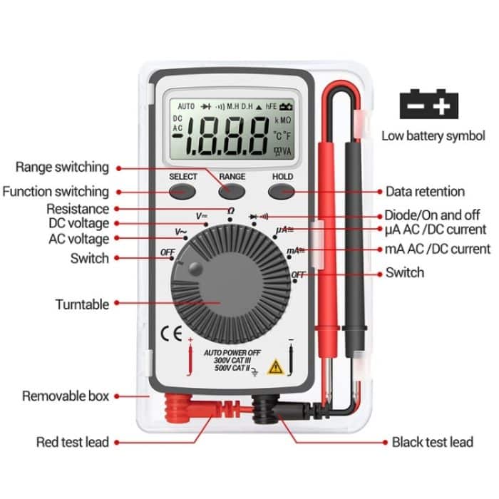 Ang AN-101 ultradünne Mini-Digitalanzeigespannung und Strommultimeter – Bild 4