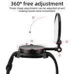 Fahrrad Rückspiegel mit Armband 360 Grad rotierender Spiegel – Bild 3