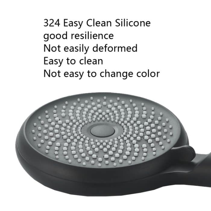 Handbrause aus Silikon für den Heimgebrauch mit Kompressor, Stil:, White, Black, Silver, White+Soft Tube+Space Aluminum Seat, Black+Soft Tube+Space Aluminum Seat, Silver+Soft Tube+Space Aluminum Seat – Bild 4