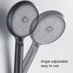 Handbrause aus Silikon für den Heimgebrauch mit Kompressor, Stil:, White, Black, Silver, White+Soft Tube+Space Aluminum Seat, Black+Soft Tube+Space Aluminum Seat, Silver+Soft Tube+Space Aluminum Seat – Bild 5