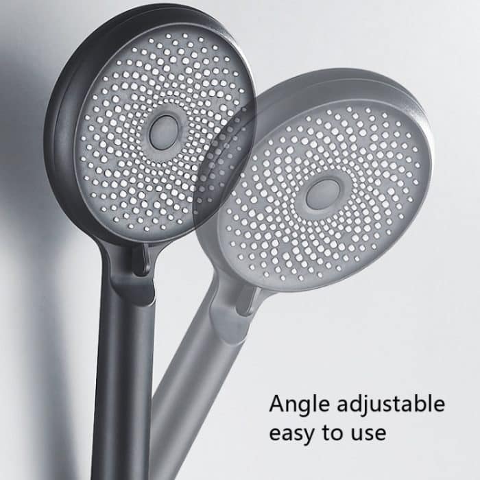 Handbrause aus Silikon für den Heimgebrauch mit Kompressor, Stil:, White, Black, Silver, White+Soft Tube+Space Aluminum Seat, Black+Soft Tube+Space Aluminum Seat, Silver+Soft Tube+Space Aluminum Seat – Bild 5