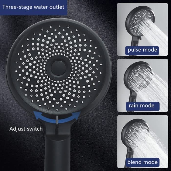 Handbrause aus Silikon für den Heimgebrauch mit Kompressor, Stil:, White, Black, Silver, White+Soft Tube+Space Aluminum Seat, Black+Soft Tube+Space Aluminum Seat, Silver+Soft Tube+Space Aluminum Seat – Bild 7