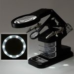 Desktop-Multifunktions-Chip-Schweiß-Reparatur-Inspektionslupe mit LED-Licht, 3-45X Black, 3-45X White – Bild 7