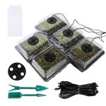 5 Set Pflanzensamen-Startertabletts-Set, Setzlingstablett-Starter mit Wachstumslicht, Black, Green – Bild 6
