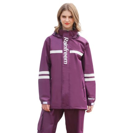 Raninfreem Outdoor Fashion Double Riding Reflection Regenmantel Regenhosenanzug, S, M, L, XL