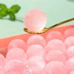 5 Stück 33 Gitter runde Eishockeyform mit Deckel, Eisbox, kleine Marmor-Eisschale, Large  Blue, Large Pink, Small Blue, Small Pink – Bild 5