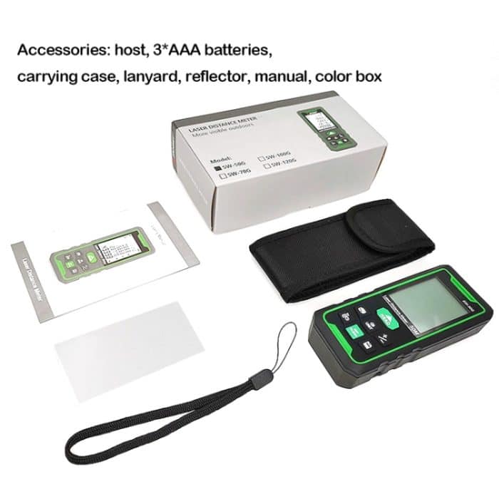 SNDWAY Hochpräziser grüner Laser-Entfernungsmesser für den Innen- und Außenbereich, Entfernung:, 50m, 70m, 100m – Bild 7