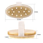 PPR weiche, perlenbesetzte Wildschweinborsten, grifflose, ovale Massage-Badebürste, PPR Soft Beaded Boar Bristle – Bild 3