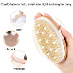PPR weiche, perlenbesetzte Wildschweinborsten, grifflose, ovale Massage-Badebürste, PPR Soft Beaded Boar Bristle – Bild 6