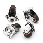 4 Stück Klapptisch-Trockengestell mit flachem Boden, bewegliches einachsiges TPE-Rad, 1 inch, 1.25 inch, 1.5 inch, 2 inch – Bild 2