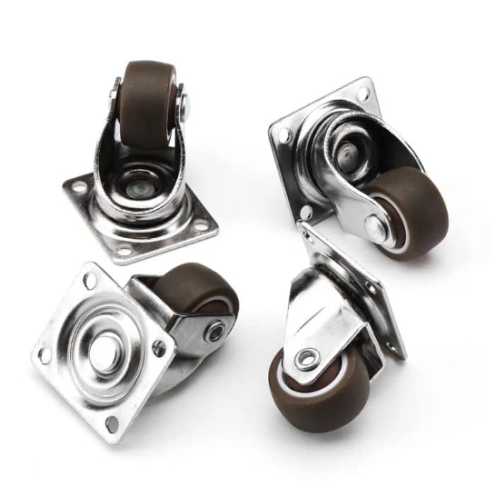 4 Stück Klapptisch-Trockengestell mit flachem Boden, bewegliches einachsiges TPE-Rad, 1 inch, 1.25 inch, 1.5 inch, 2 inch – Bild 2