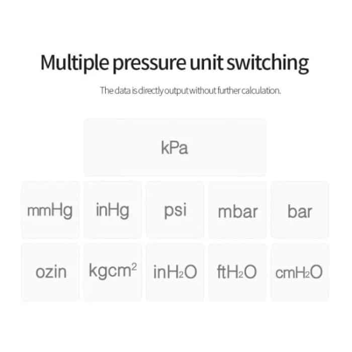 Digital Handheld Differential Pressure Gauge Negative Pressure Tester, SNDWAY SW-512A, SNDWAY SW-512B, SNDWAY SW-512C – Bild 6