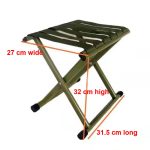 Lackverdickter Klapphocker Angelhocker, Fishing Stool(Green) – Bild 3