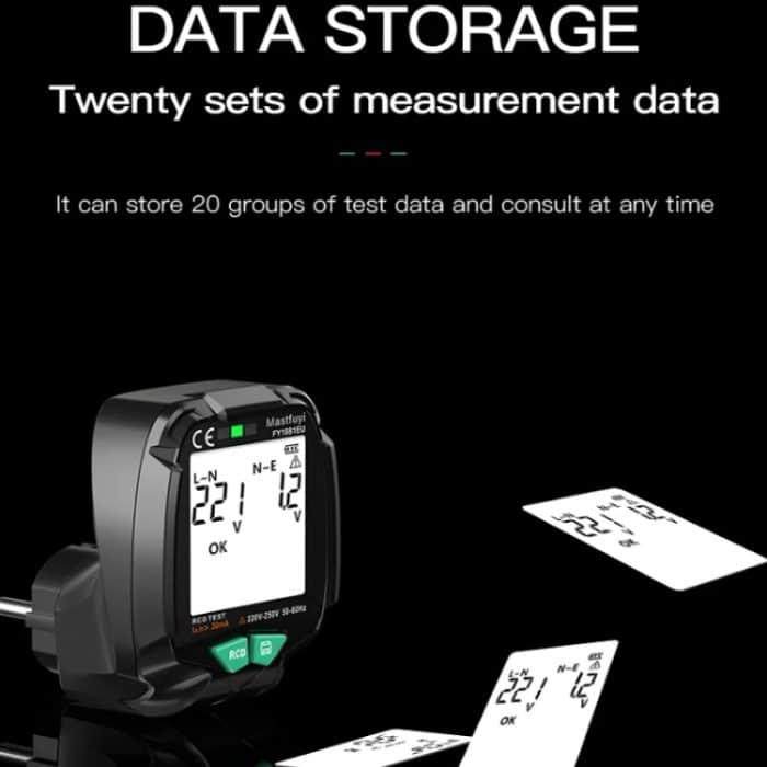 FUYI FY1881 Hochpräziser Strompolaritäts-Phasen-Steckdosentester, FY1881 EU Plug, FY1881 UK Plug, FY1881 US Plug – Bild 5