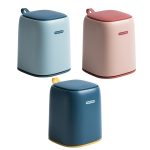 Desktop-Mülleimer, Büro, Kleid, Make-up, Tisch, Wohnzimmer, Zuhause, Mini-Aufbewahrungsbox, Deep Blue, Light Blue, Light Pink – Bild 2